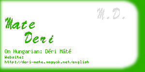 mate deri business card